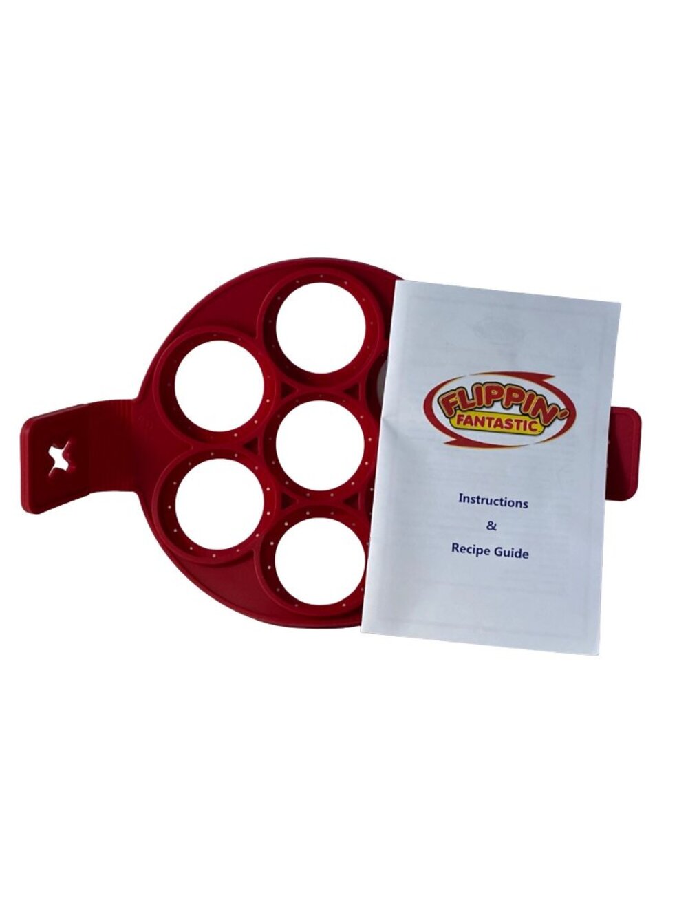 AS SEEN ON TV FLIPPIN' FANTASTIC PERFECT PANCAKE EGG PAN RED NEW